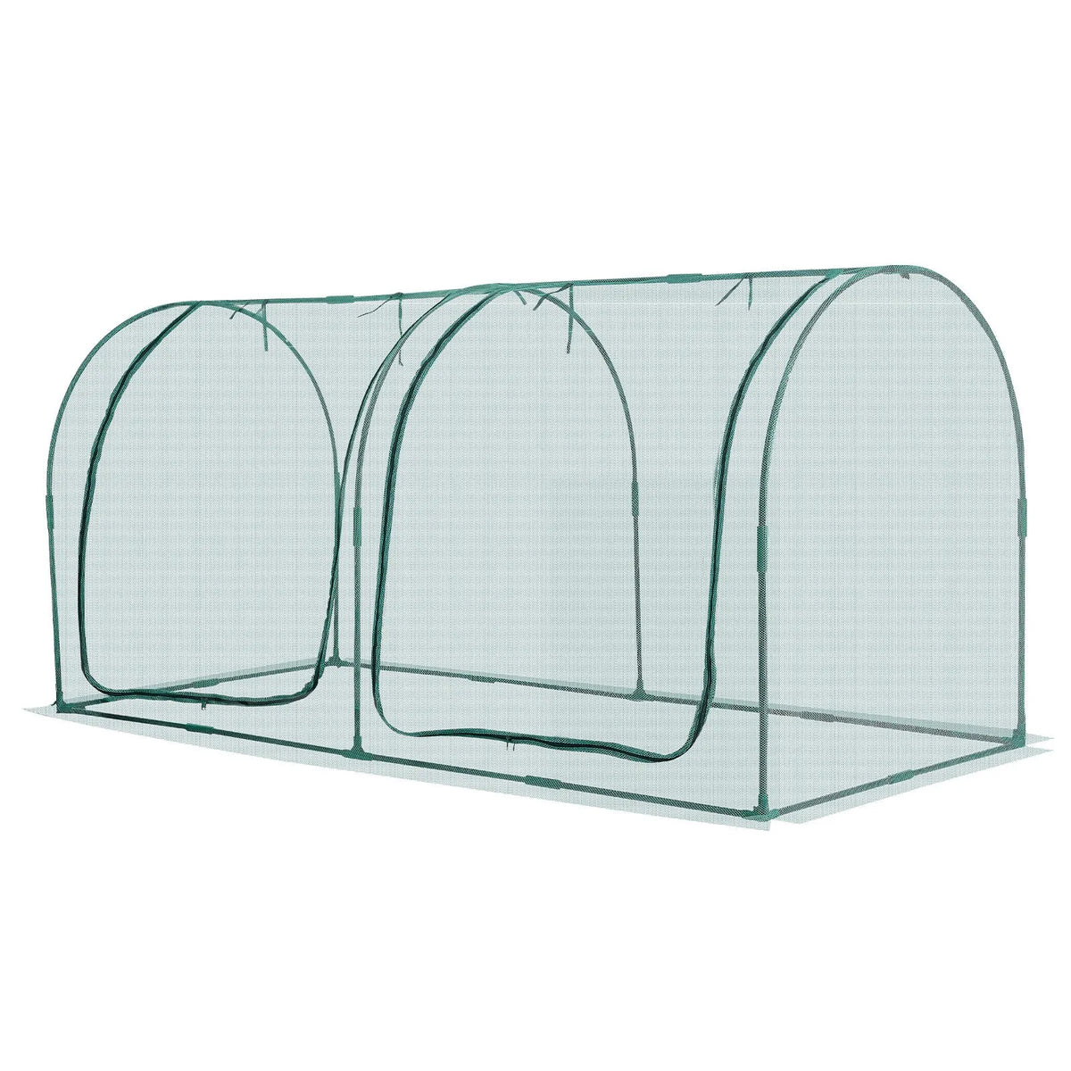 VEVOR augu aizsargbūris 2,48 x 1,2 x 1,2 m ar rāvējslēdzēja durvīm, vēja izturīgs paaugstinātas dobes pārsegs ar rāmi un aizsargtīklu dārzam, terasei un zālienam - ZEMLETES.LV