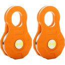 Snatch bloka rullītis, 11 t darba slodzes limits, smagās slodzes vinčas skriemelis 14 mm sintētiskajai virvei vai mīkstajām skavām, bezceļu atgūšanas aprīkojums traktoram, kravas auto, ATV un UTV, 2 gab. komplekts