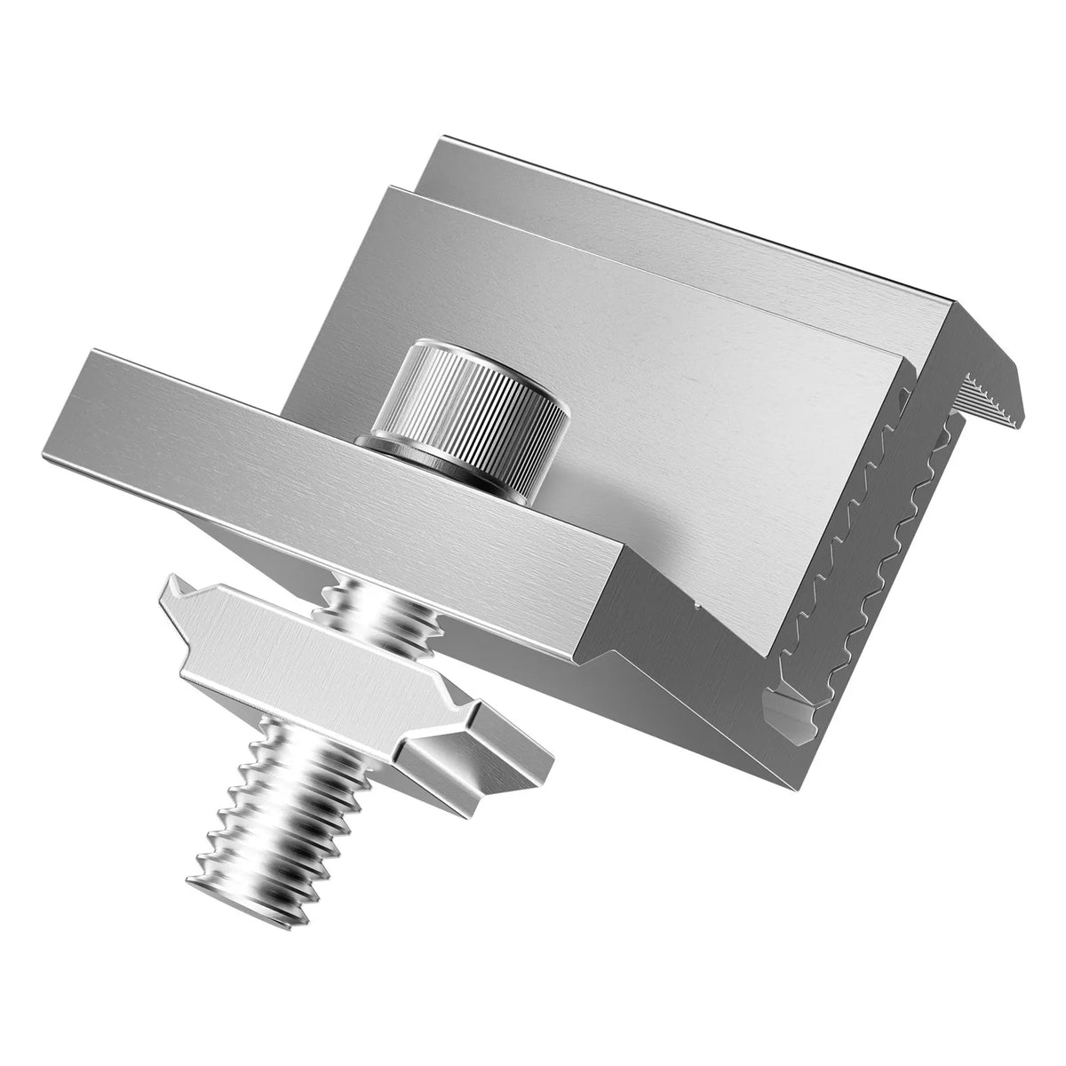 VEVOR Solar Panel Z-Type Mounting Brackets with Adjustable End Clamps 35–50 mm, Anodised Aluminium Brackets for Campers, Trailers, Boats, Walls and Roofs (20 pcs)