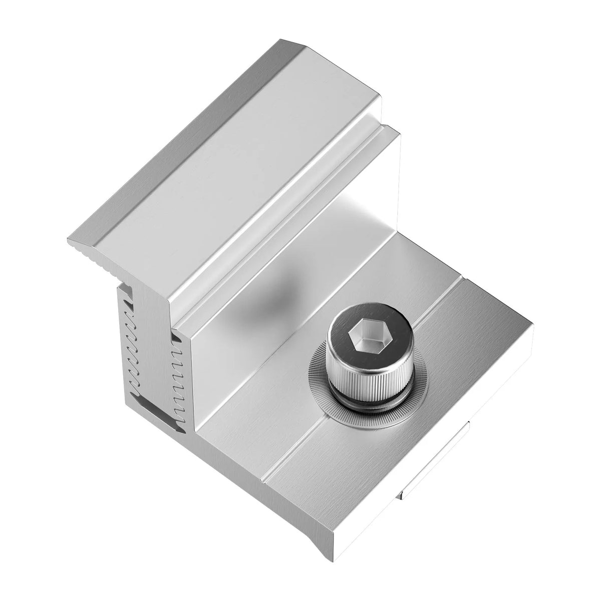 VEVOR Solar Panel Z-Type Mounting Brackets with Adjustable End Clamps 35–50 mm, Anodised Aluminium Brackets for Campers, Trailers, Boats, Walls and Roofs (20 pcs)