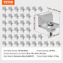 VEVOR Z tipa saules paneļu montāžas kronšteinu komplekts 35–50 mm, regulējamas gala skavas, viegls anodēta alumīnija stiprinājums kemperiem, furgoniem, laivām, sienām un jumtiem (40 gab.)