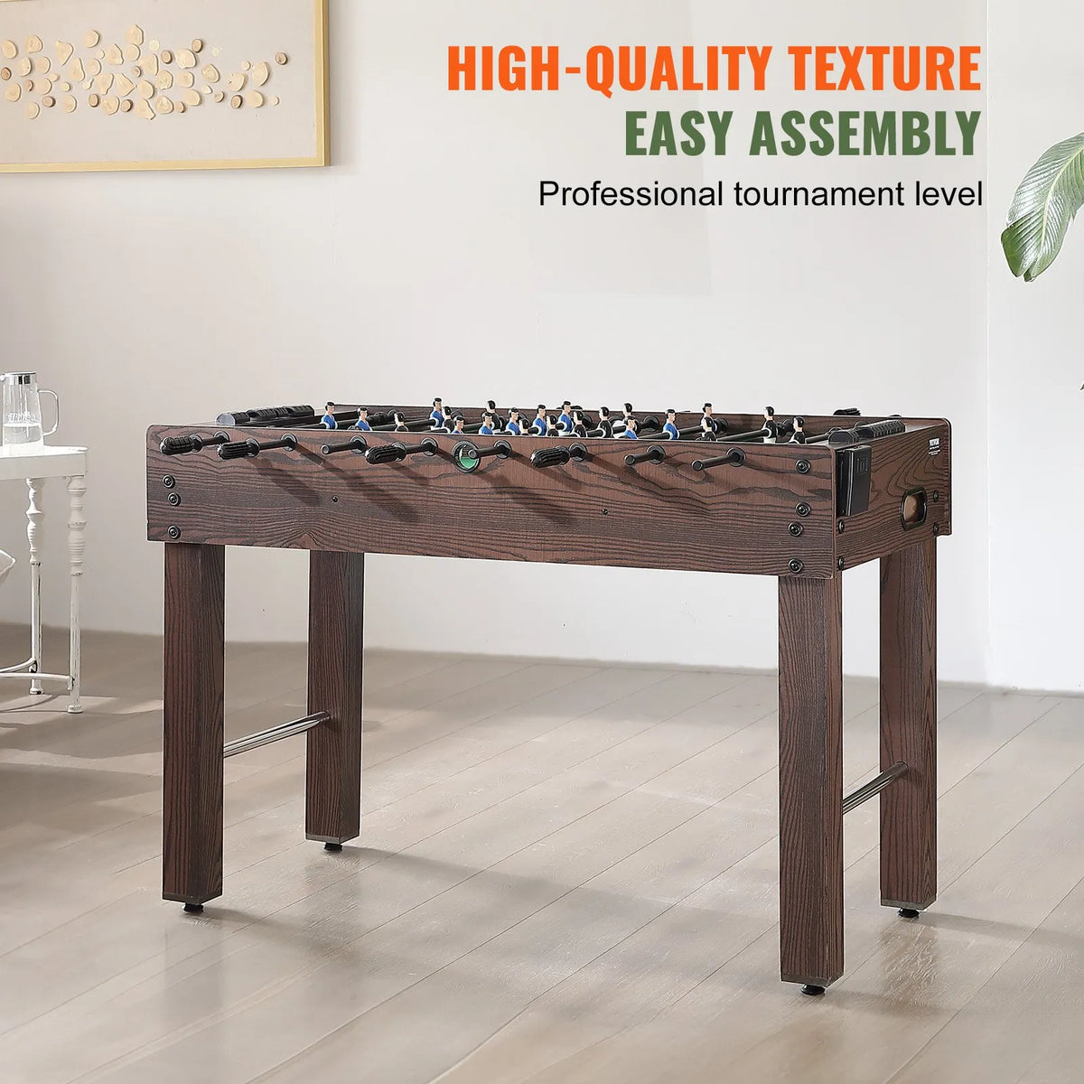 VEVOR Foosball Table 122 cm with 2 Balls and 2 Cup Holders