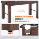 VEVOR galda futbola galds 140 cm, pilna izmēra iekštelpu modelis mājai, ģimenei un spēļu telpai, komplektā 4 bumbiņas un 2 dzērienu turētāji