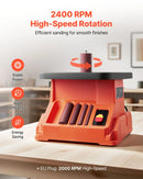 VEVOR oscilējošā vārpstas slīpmašīna, galda modelis 2000 apgr./min, komplektā 6 slīpēšanas uzmavas 12,7–76,2 mm, 16 mm gājiens, darba galds 390 × 415 mm mēbeļu apdarei, amatniecībai un DIY kokapstrādei