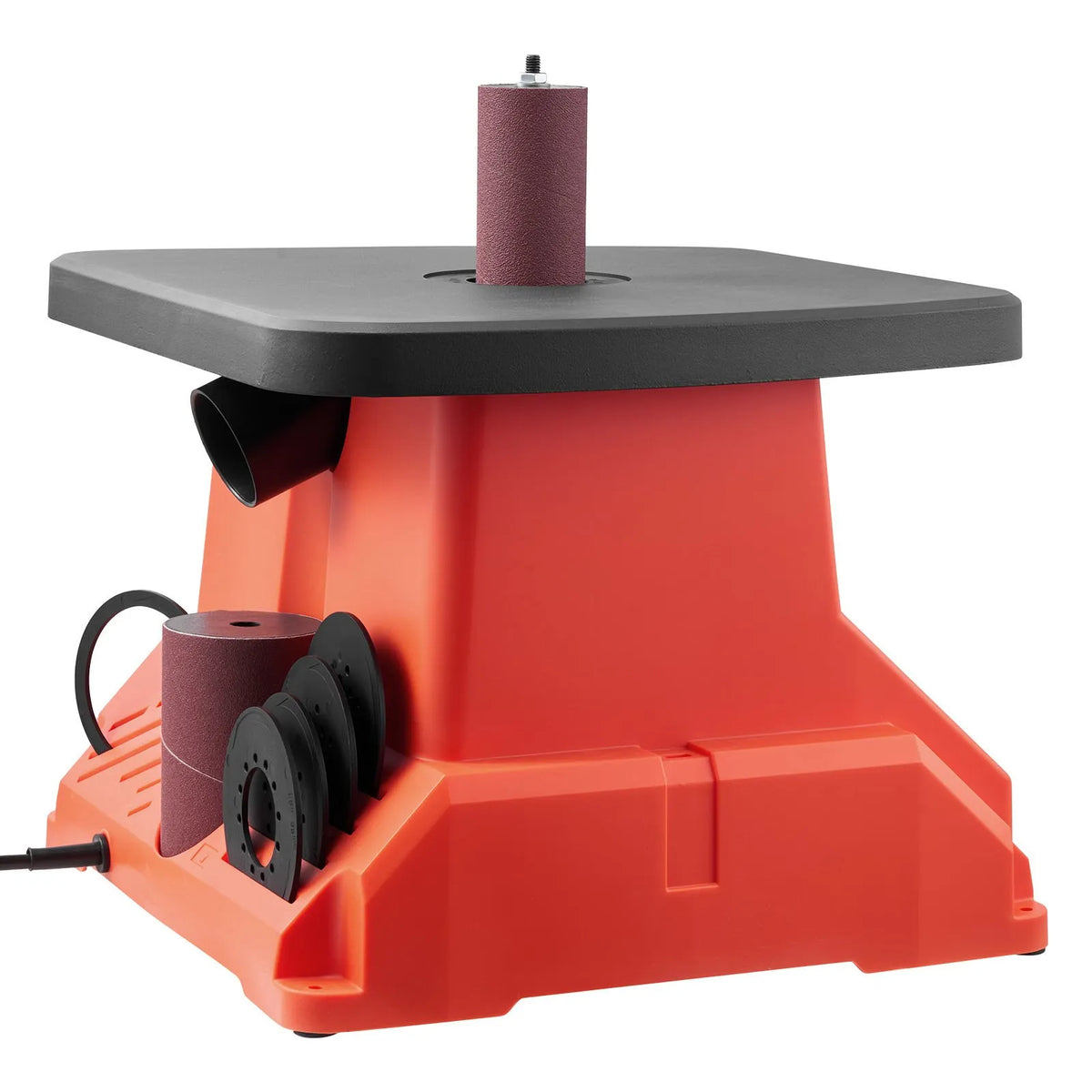 VEVOR Oscillating Spindle Sander, Benchtop Model 2000 RPM, 6 Sanding Sleeves 12.7–76.2 mm, 16 mm Stroke, 390 × 415 mm Work Table for Furniture Finishing, Crafts and DIY Woodworking