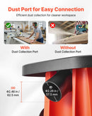 VEVOR oscilējošā vārpstas slīpmašīna ar 2000 apgr./min ātrumu, 6 slīpēšanas uzmavām (12,7-76,2 mm), 16 mm gājienu un 397 × 295 mm čuguna darba galdu, piemērota mēbeļu apdarei, amatniecībai un DIY kokapstrādes darbiem.