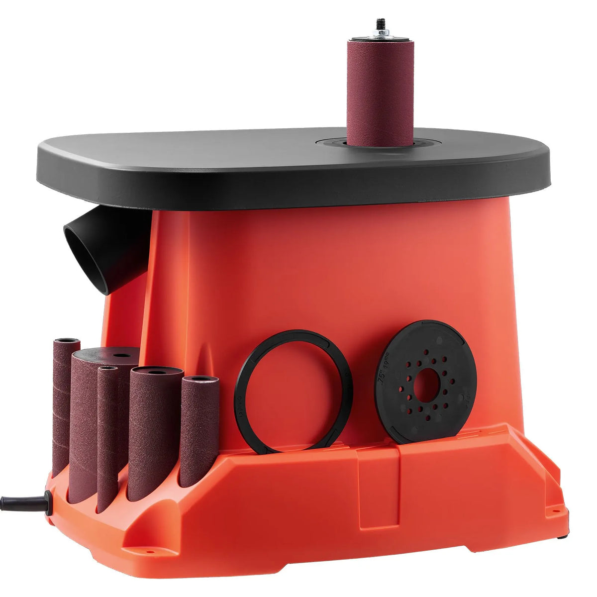 VEVOR Oscillating Spindle Sander with 2000 RPM Speed, 6 Sanding Sleeves (12.7–76.2 mm), 16 mm Stroke and 397 × 295 mm Cast Iron Work Table, Suitable for Furniture Finishing, Crafts and DIY Woodworking