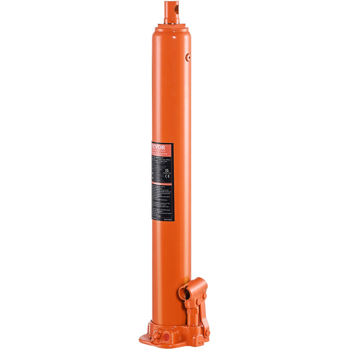 VEVOR Hydraulic Long Stroke Cylinder, 4 Tonne Engine Hoist with Single Acting Pump and Flat Base, Hydraulic Cylinder for Engine Hoists and Workshop Cranes