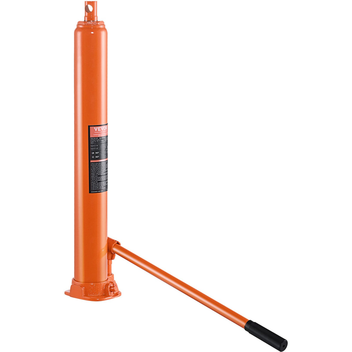 VEVOR Hydraulic Long Stroke Cylinder, 4 Tonne Engine Hoist with Single Acting Pump and Flat Base, Hydraulic Cylinder for Engine Hoists and Workshop Cranes