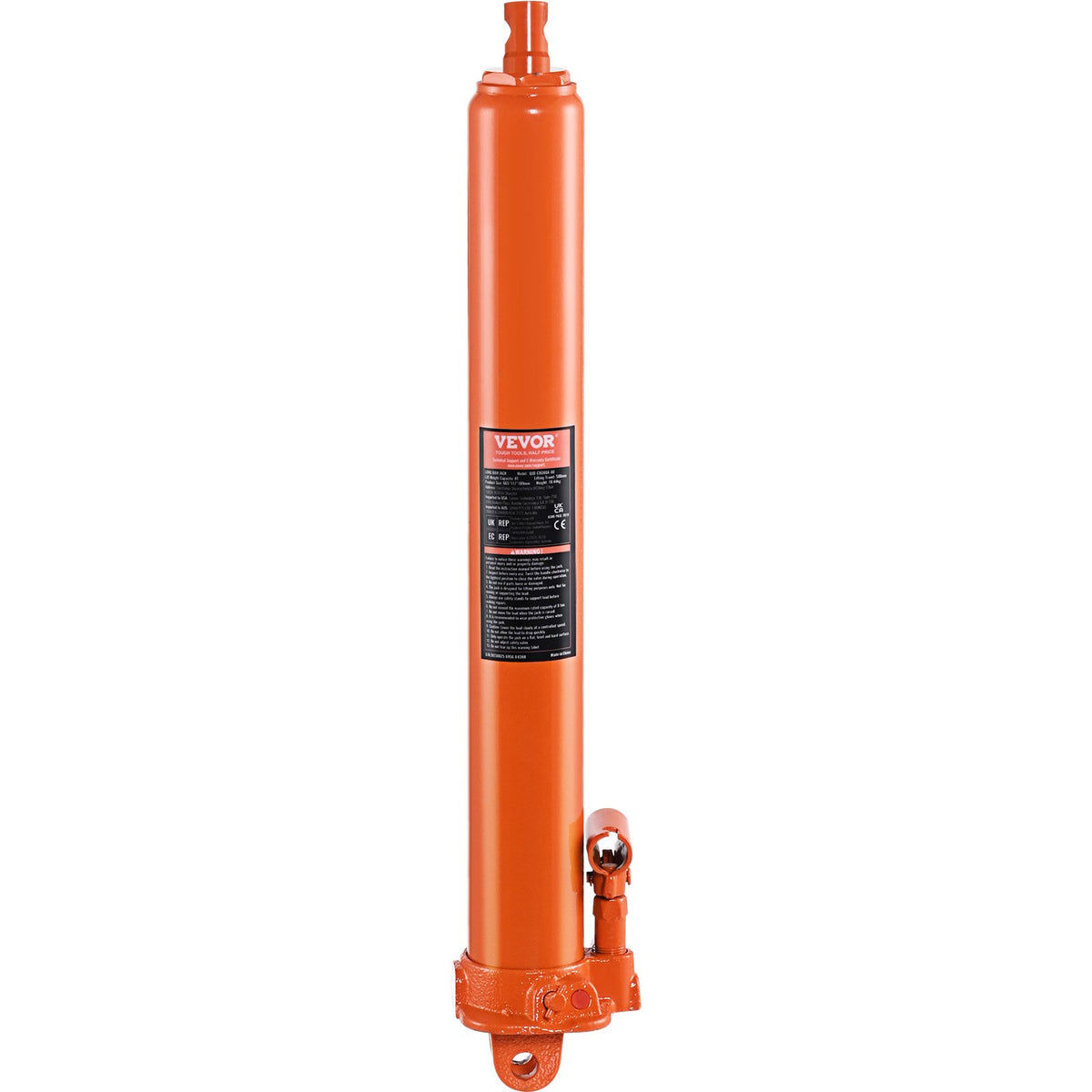 VEVOR Hydraulic Long Stroke Cylinder, 8 Tonne Engine Hoist with Single Acting Pump and Clevis Base, Hydraulic Cylinder for Engine Hoists and Workshop Cranes