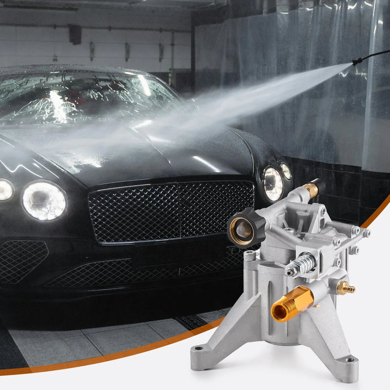 VEVOR augstspiediena mazgātāja sūknis ar vertikālu 22 mm (7/8″) vārpstu, darba spiediens līdz 227 bar, plūsma 11 l/min, rezerves sūkņa komplekts ar 5 sprauslām, montāžas piederumiem un sifona cauruli, saderīgs ar RYOBI, Honda un Briggs & Stratton