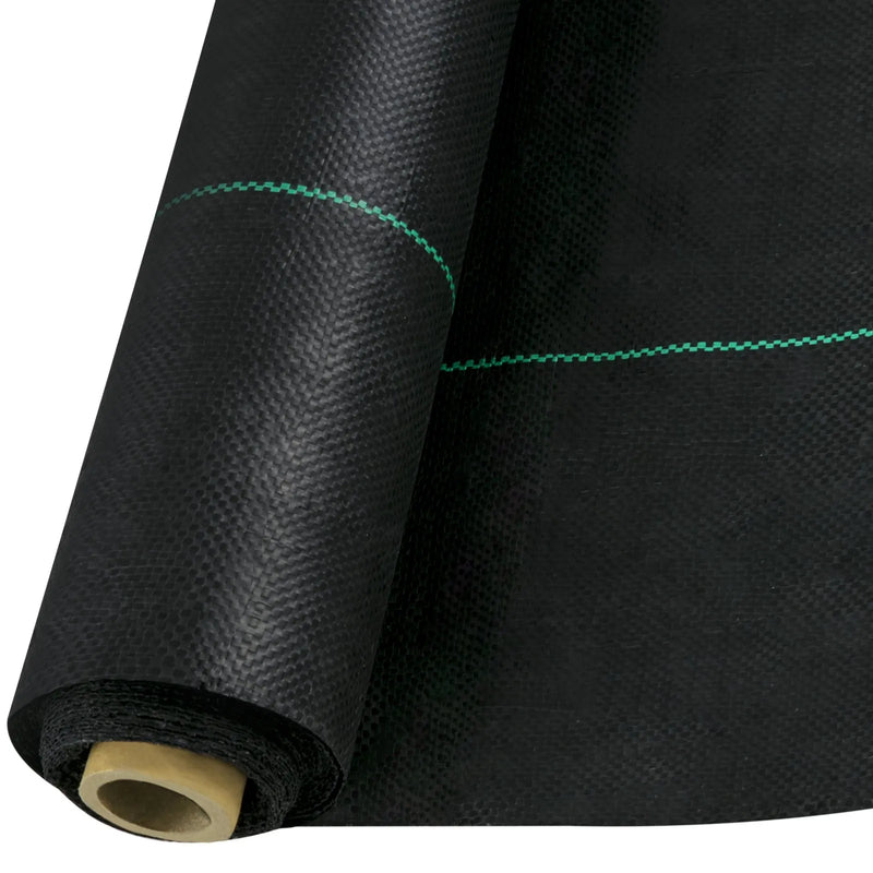 VEVOR nezāļu barjeras audums 200 x 9144 cm, 90,7 g/m² izturīgs austs nezāļu kontroles audums, augstas caurlaidības ģeotekstils puķu dobēm un zemklājumam, polietilēna augsnes segums - ZEMLETES.LV