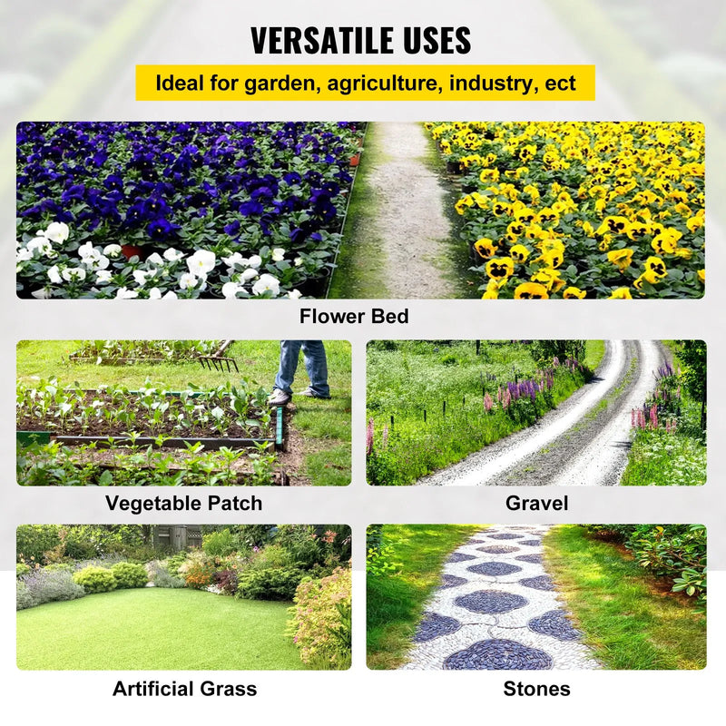VEVOR nezāļu barjeras audums 200 x 9144 cm, 90,7 g/m² izturīgs austs nezāļu kontroles audums, augstas caurlaidības ģeotekstils puķu dobēm un zemklājumam, polietilēna augsnes segums - ZEMLETES.LV