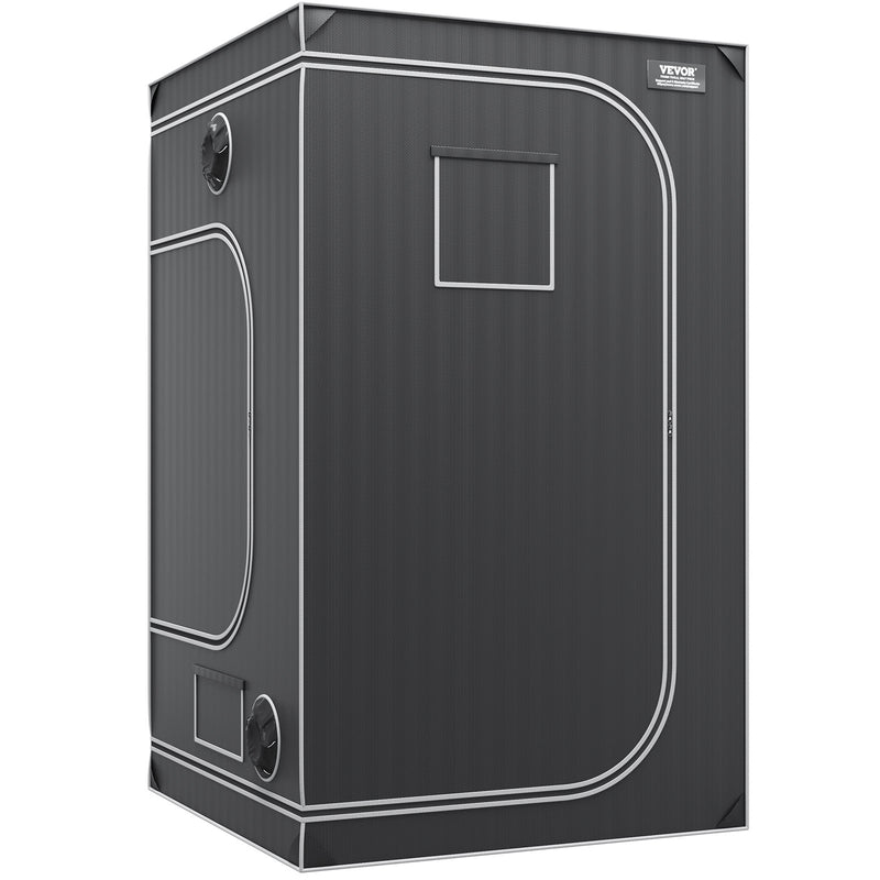 VEVOR 4x4 audzēšanas telts, 122 × 122 × 203 cm, augsti atstarojoša 2000D Mylar hidroponikas audzētava ar novērošanas logu, instrumentu somu un grīdas paliktni telpaugiem