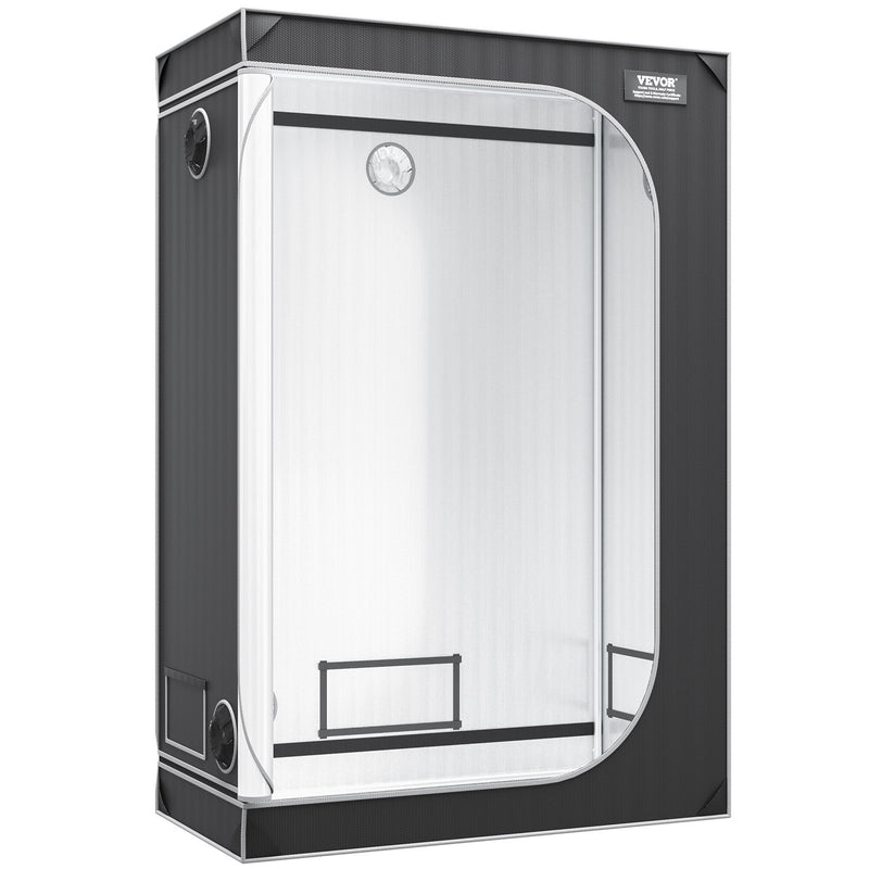 VEVOR 60,96 cm x 121,92 cm augsta atstarojuma augu audzēšanas telts ar novērošanas logu, 121,92 cm x 60,96 cm x 182,88 cm, hidroponiskā 2000D Mylar, komplektā rīku maiss un grīdas paliktnis