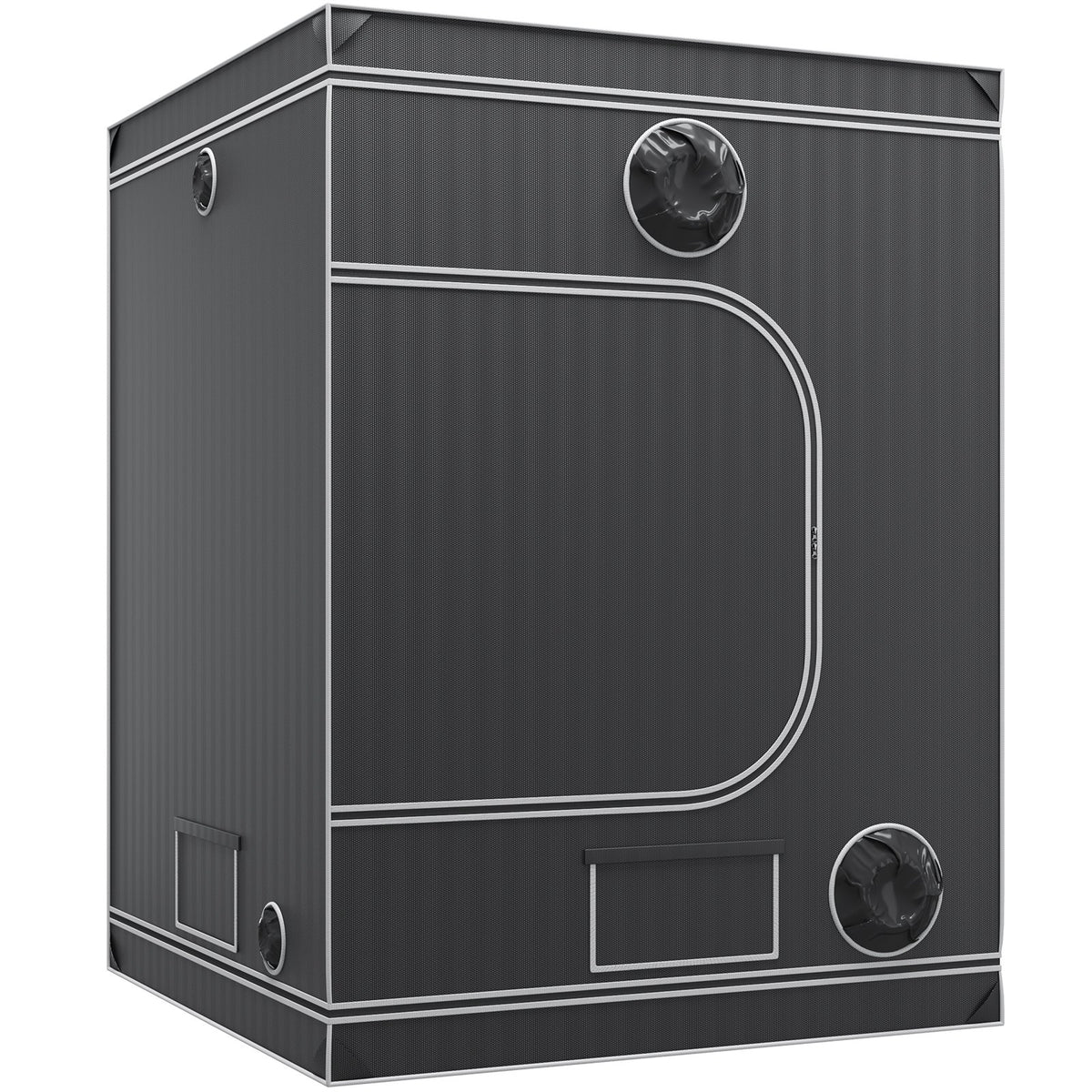 VEVOR 152.4 cm x 152.4 cm Grow Tent, 152.4 cm x 152.4 cm x 203.2 cm, High Reflectivity 2000D Mylar Hydroponic Grow Tent with Observation Window, Tool Bag and Floor Tray for Indoor Plant Growing