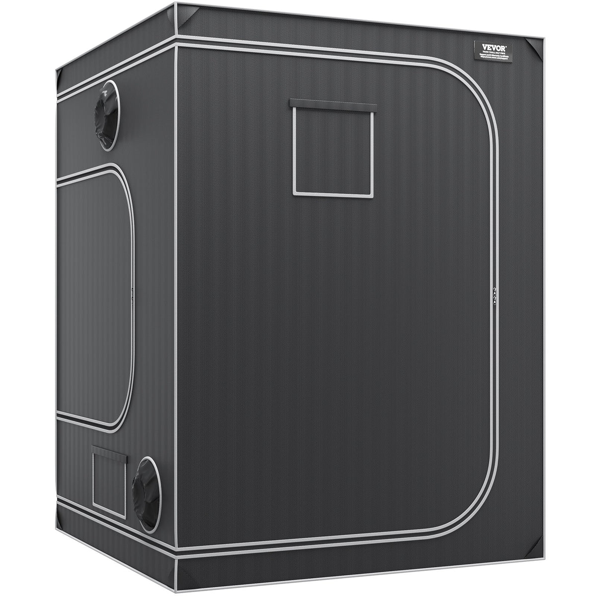 VEVOR 152.4 cm x 152.4 cm Grow Tent, 152.4 cm x 152.4 cm x 203.2 cm, High Reflectivity 2000D Mylar Hydroponic Grow Tent with Observation Window, Tool Bag and Floor Tray for Indoor Plant Growing