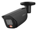 Dahua 8 MP āra bullet IP kamera, 2,8 mm, 110°, Smart Dual Light, IR un silti balta gaisma līdz 30 m, WDR 120 dB, WizSense, SMD 4.0, cilvēku un transportlīdzekļu noteikšana, mikrofons, microSD līdz 512 GB, PoE, IP67, melna