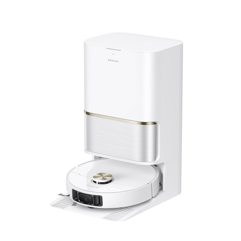 Dreame L50 Ultra AE robotizētais putekļsūcējs ar mitro uzkopšanu, 28 000 Pa, 100 °C mopu mazgāšanu, TriCut Brush 3.0, Dual Flex Arm, automātisko dokstaciju, 5200 mAh, balts