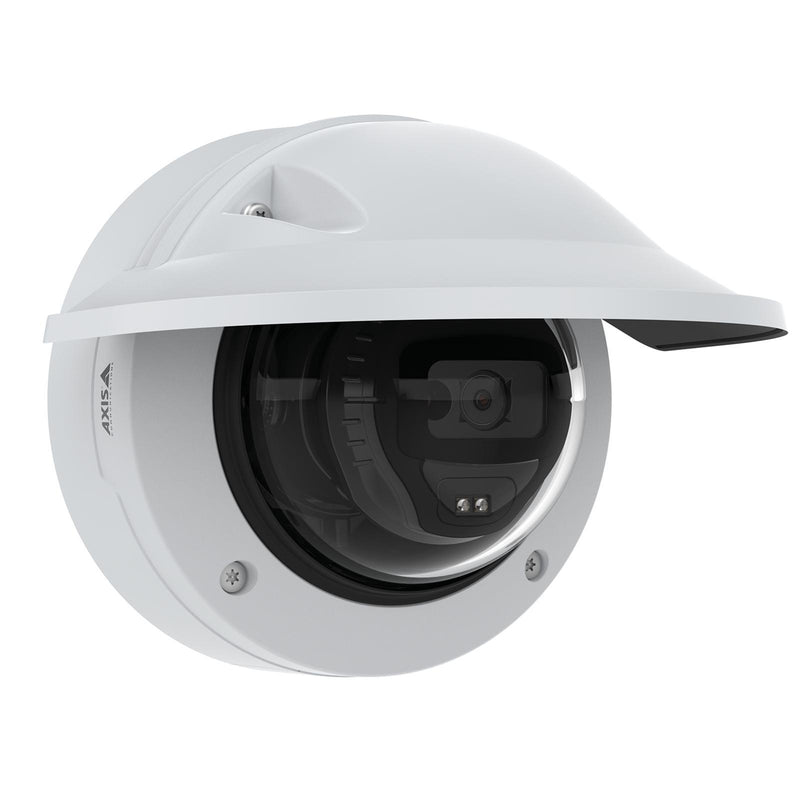 AXIS M3215-LVE 2 MP kupolveida IP kamera, 2,8–6 mm, 101° skata leņķis, Lightfinder, Forensic WDR, OptimizedIR līdz 20 m, H.264/H.265, AI analītika, mikrofons, microSD, PoE, IP66, IK10, balta