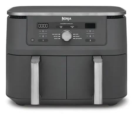 Ninja MAX Dual Zone DZ400EU, 2470 W, 9,5 l karstā gaisa friteris ar 2 neatkarīgām 4,75 l zonām, 6 gatavošanas funkcijām, Sync un Match režīmiem, 40–240 °C