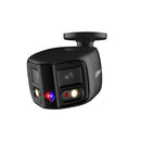 Dahua 8 MP panorāmas āra IP kamera, 2,8 mm, 180° skata leņķis, 4096 × 1860 px, IR līdz 25 m, silti balta gaisma līdz 20 m, H.265, WDR, AI cilvēku un transportlīdzekļu noteikšana, divvirzienu audio, microSD līdz 512 GB, PoE, IP67, melna