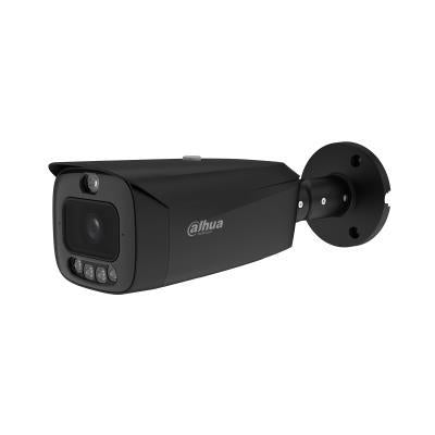 Dahua 6 MP bullet IP kamera, 2,8 mm, 109°,  Smart Dual Light, IR līdz 60 m, silti balta gaisma līdz 50 m, sarkanās/zilās brīdinājuma gaismas un skaņas signalizācija, WizSense, AcuPick, SMD 4.0, 2 mikrofoni, skaļrunis, microSD līdz 512 GB, PoE, IP67, melna