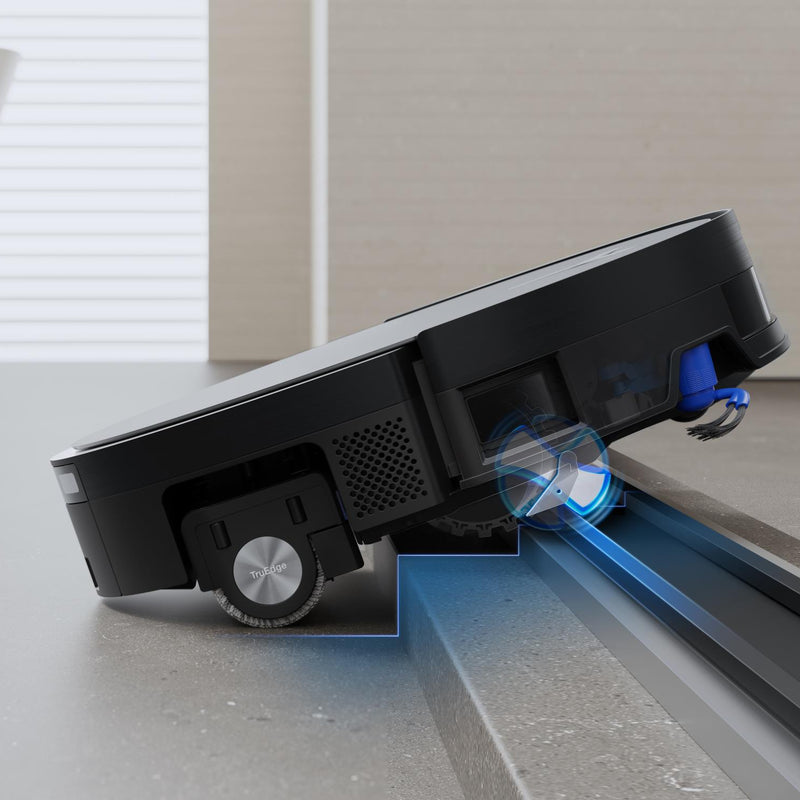 ECOVACS DEEBOT X11 PRO OMNI, melns robotizēts putekļsūcējs ar mitro un sauso uzkopšanu, 19 500 Pa, OZMO ROLLER 2.0, dToF LiDAR, AIVI 3D, 6400 mAh un automātisku mopu mazgāšanu