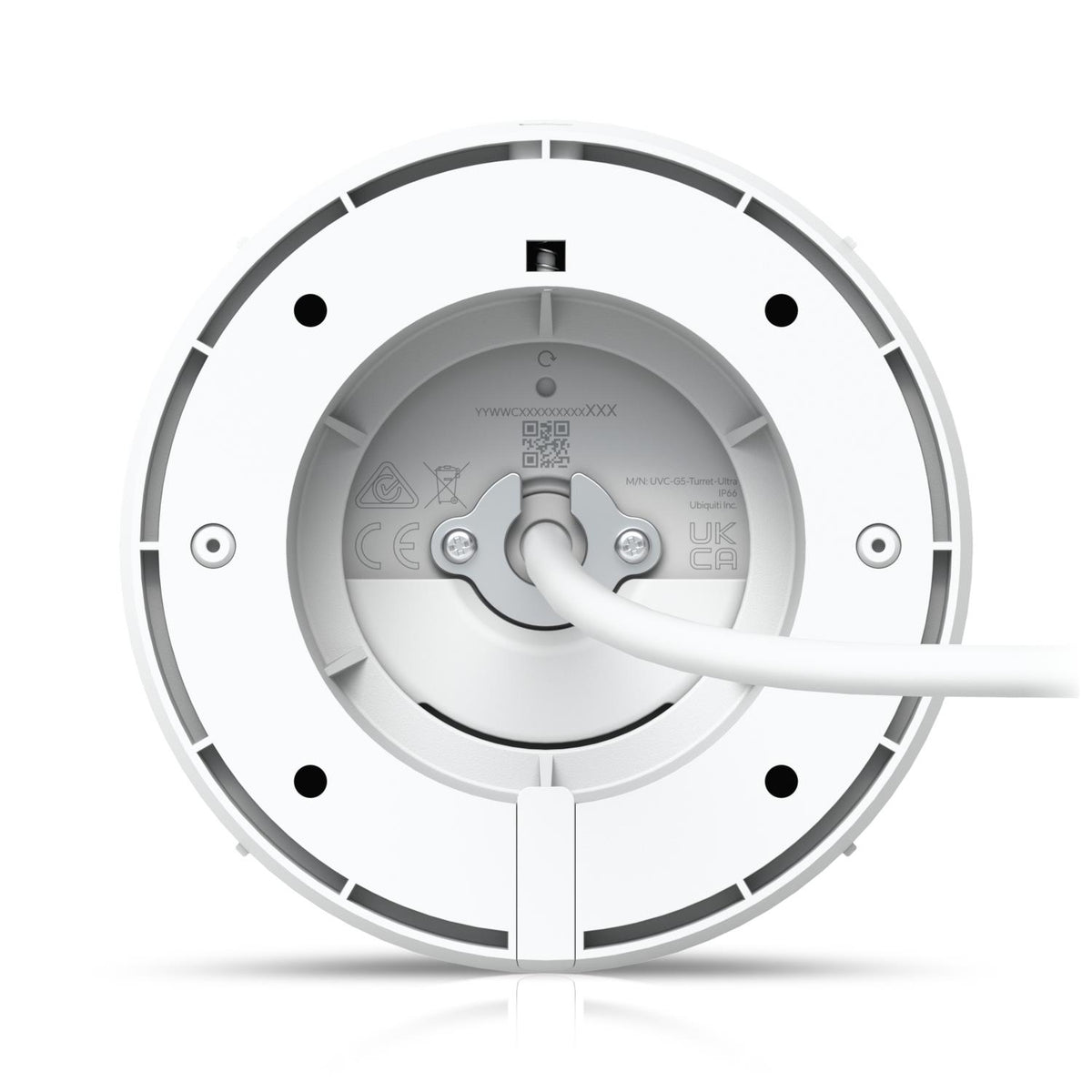 IP-камера Ubiquiti UniFi G5 Turret Ultra 4 Мп, разрешение 2K, ИК-подсветка 30 м, угол обзора 102,4°, PoE, ИИ, микрофоны, IP66, IK04, белая