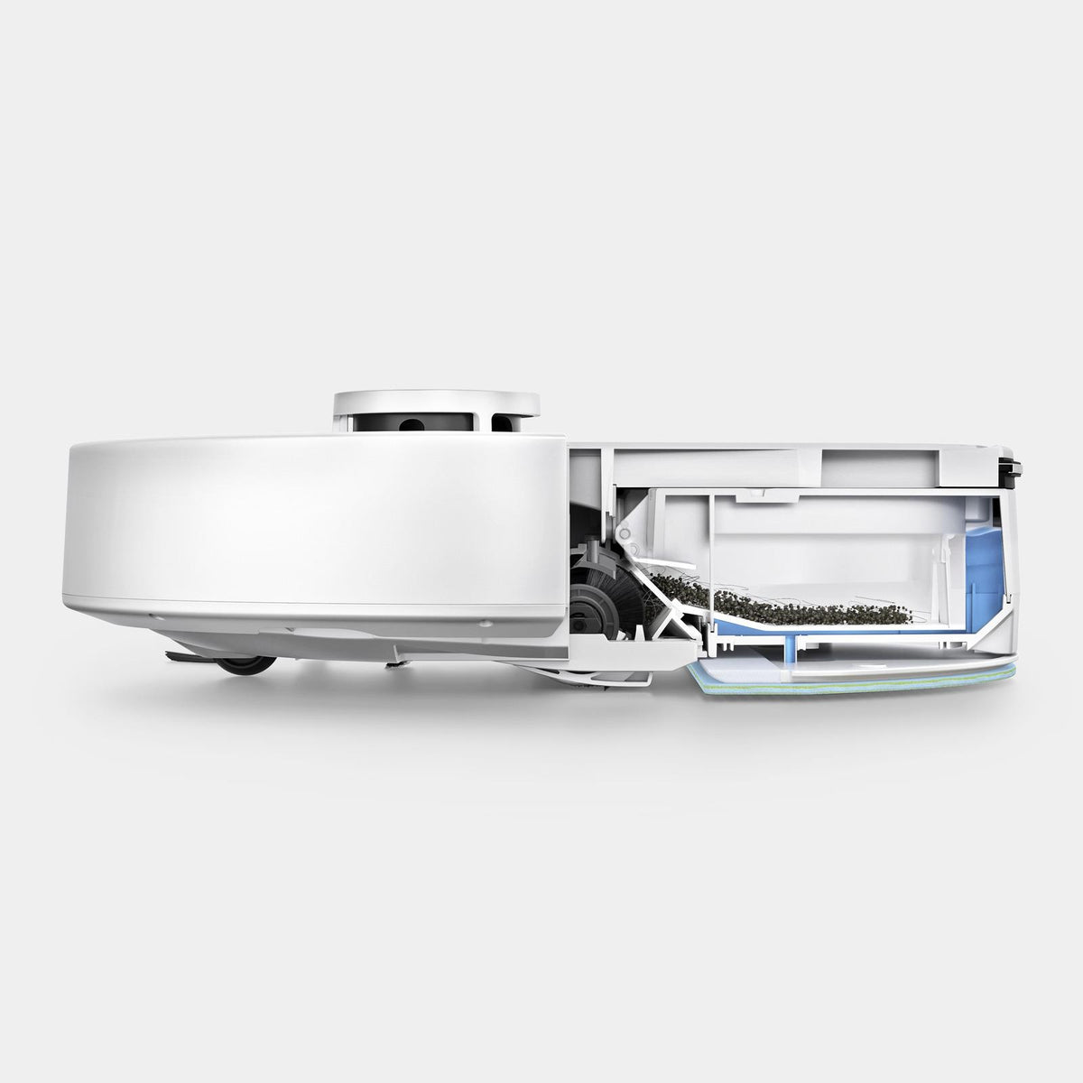 Kärcher RVC 3 Comfort Extra 1.269-123.0, balts robotizēts putekļsūcējs ar sauso un mitro uzkopšanu, 15 000 Pa, LiDAR navigāciju, automātisku putekļu iztukšošanu un paklāju sensoru