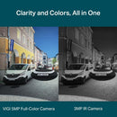 TP-Link VIGI 5MP Full-Color dome IP kamera, 2,8mm, IR/LED 30m, AI cilvēku un auto noteikšana, WDR, mikrofons, microSD, PoE, IP67, IK10