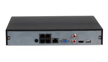 Dahua NVR4104HS-P-EI, 4 kanālu WizSense tīkla videoreģistrators ar 4 PoE portiem, līdz 16 MP IP kamerām, 1 × SATA līdz 20 TB, SMD Plus, HDMI 4K