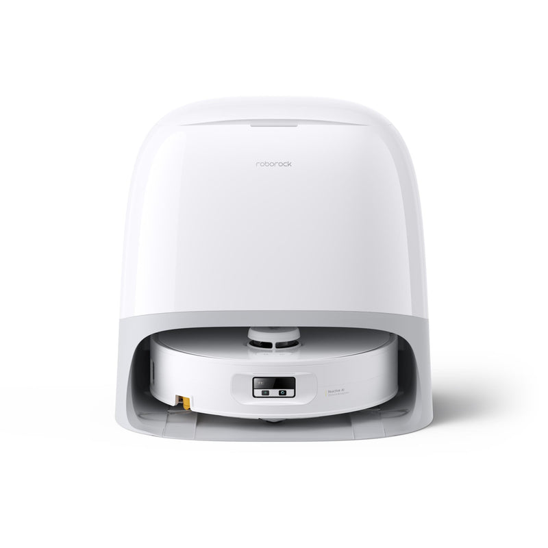Roborock Qrevo Curv 2 Flow robotizētais putekļsūcējs, 20 000 Pa, sausā un mitrā uzkopšana, LiDAR navigācija, automātiskā dokstacija ar ūdens uzpildi un notekūdeņu novadīšanu, 5200 mAh, balts