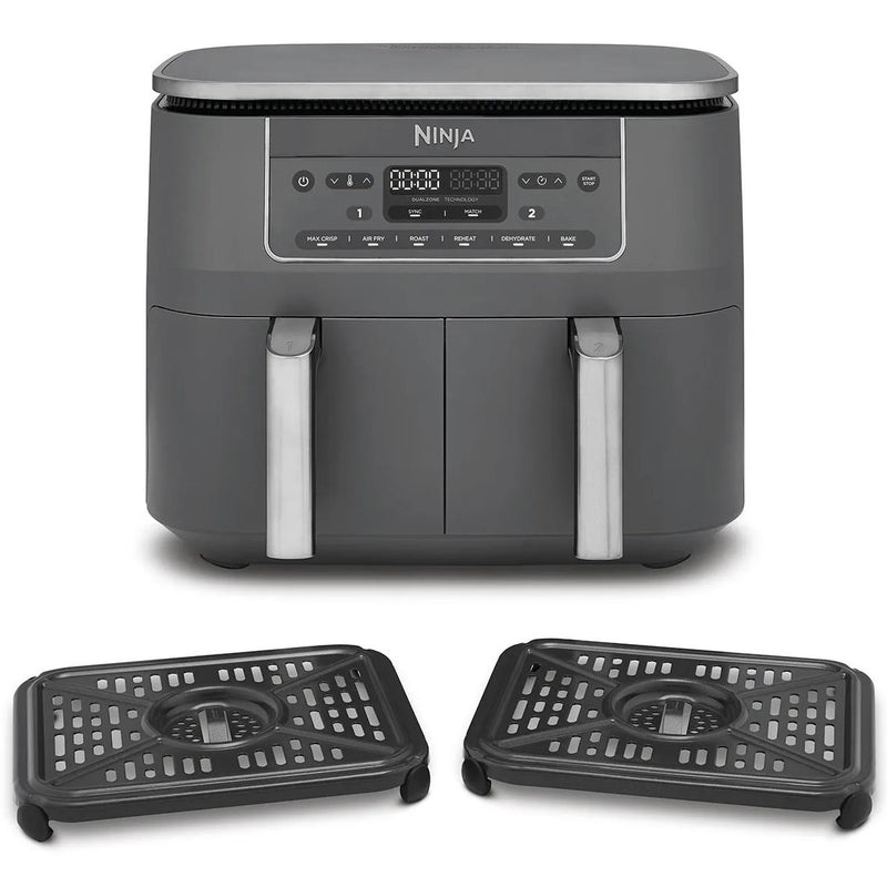 Ninja Dual Zone DZ300EU, 2470 W, 7,6 l karstā gaisa friteris ar 2 neatkarīgām 3,8 l zonām, 6 gatavošanas funkcijām, SYNC un MATCH režīmiem