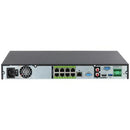 Dahua NVR5208-8P-EI2 8 kanālu tīkla videoreģistrators ar 8 PoE pieslēgvietām, WizSense, līdz 32 MP, 8K HDMI, 2 SATA, melns