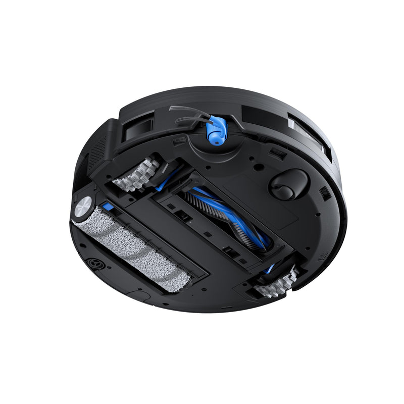 ECOVACS DEEBOT X11 PRO OMNI, melns robotizēts putekļsūcējs ar mitro un sauso uzkopšanu, 19 500 Pa, OZMO ROLLER 2.0, dToF LiDAR, AIVI 3D, 6400 mAh un automātisku mopu mazgāšanu