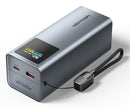 Vention FKCH0 ārējais akumulators 20 000 mAh, 100 W PD, ar USB-C vadu un TFT displeju, pelēks