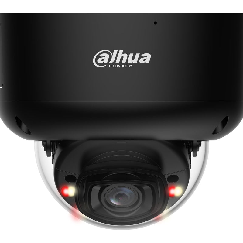 Dahua 6 MP āra kupolveida IP kamera, 2,8 mm, 109°, WizColor, Smart Dual Light, WDR 130 dB, WizMind, AcuPick, SMD 4.0, cilvēku un transportlīdzekļu noteikšana, 2 mikrofoni, skaļrunis, microSD līdz 1 TB, PoE+, IP67, IK10, melna