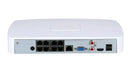 Dahua NVR4108-8P-EI, 8 kanālu WizSense tīkla videoreģistrators ar 8 PoE portiem, līdz 16 MP IP kamerām, 1 × SATA līdz 20 TB, SMD Plus, sejas atpazīšana, HDMI 4