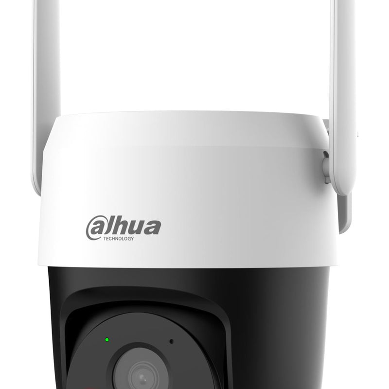 Dahua P3AE-PV-4G 3 MP bezvadu 4G PT kupolveida IP kamera, 4 mm, 73,85°, 345° grozīšana, IR un baltā apgaismojuma nakts redzamība līdz 30 m, AI noteikšana, automātiska izsekošana, microSD līdz 256 GB, IP66