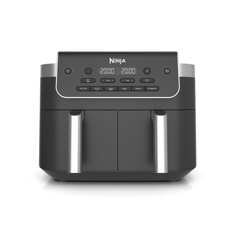 Ninja DualZone DZ801EU, 2470 W, 7,6 l karstā gaisa friteris ar 2 neatkarīgām 3,8 l zonām, 6 gatavošanas programmām, SYNC un MATCH funkcijām, 40–240 °C