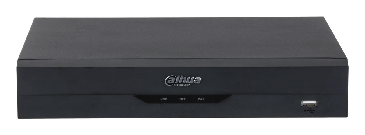 Dahua NVR4108HS-EI, 8 kanālu WizSense tīkla videoreģistrators, līdz 16 MP IP kamerām, 1 × SATA līdz 20 TB, 80 Mb/s, SMD Plus, sejas atpazīšana, perimetra aizsardzība, HDMI 4K