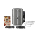Ninja Double Stack XL SL400EU, 9,5 l karstā gaisa friteris, 2470 W, 2 vertikālas atvilktnes, 6 gatavošanas funkcijas, SYNC un MATCH, pelēks