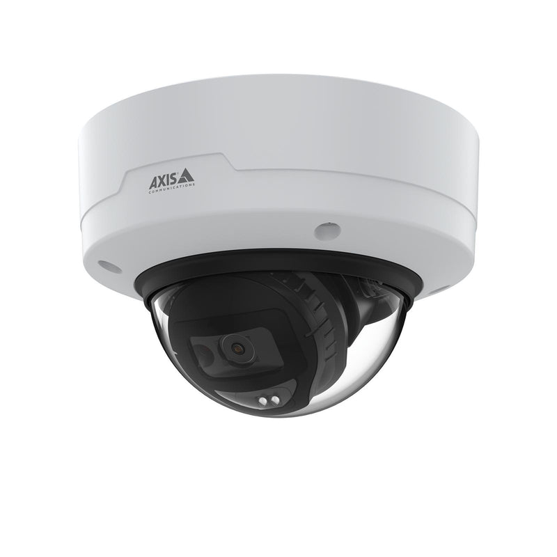 AXIS M3215-LVE 2 MP kupolveida IP kamera, 2,8–6 mm, 101° skata leņķis, Lightfinder, Forensic WDR, OptimizedIR līdz 20 m, H.264/H.265, AI analītika, mikrofons, microSD, PoE, IP66, IK10, balta