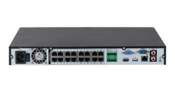Dahua NVR4216-16P-EI, 16 kanālu WizSense tīkla videoreģistrators ar 16 PoE portiem, līdz 16 MP IP kamerām, 2 × SATA līdz 20 TB, SMD Plus, HDMI 4K