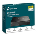 TP-Link VIGI NVR1008H-8MP tīkla videoreģistrators, 8 kanāli, 8× PoE+, 113 W, līdz 8 MP, 4K HDMI