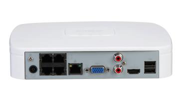 Dahua NVR4104-P-EI, 4 kanālu WizSense tīkla videoreģistrators ar 4 PoE portiem, līdz 16 MP IP kamerām, 1 × SATA līdz 20 TB, SMD Plus, HDMI 4K