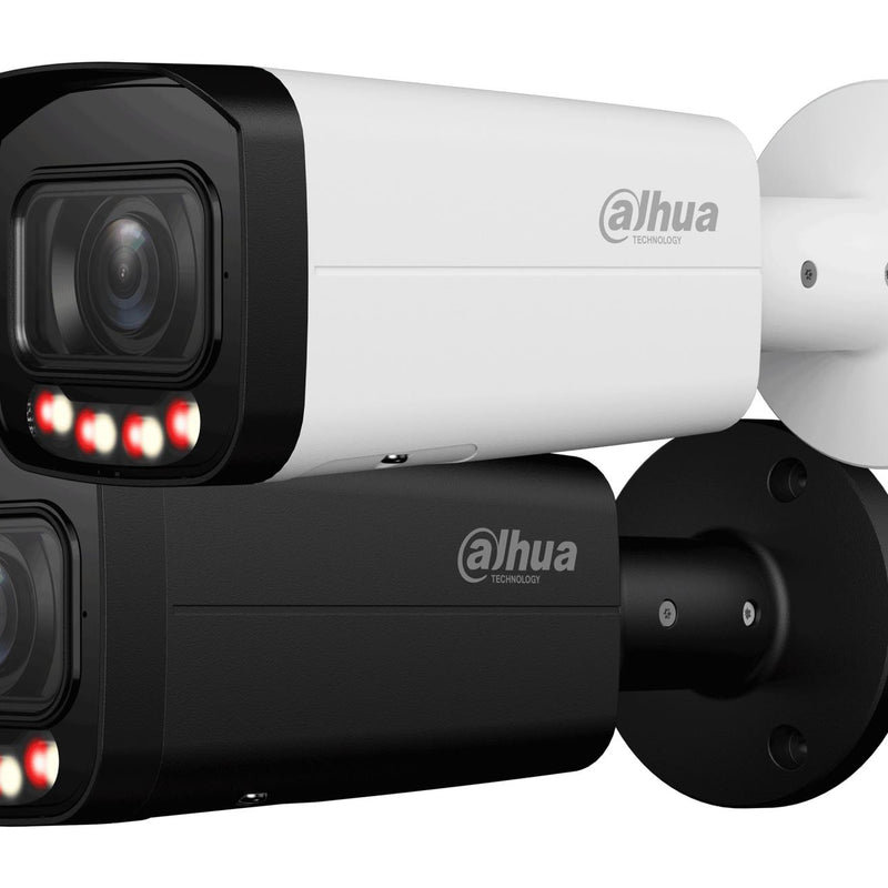 Dahua 8 MP bullet IP kamera, 2,7–13,5 mm, motorizēts objektīvs, 114–32° skata leņķis, Smart Dual Light, balta gaisma līdz 60 m, WDR 120 dB, WizSense, SMD Plus, cilvēku un transportlīdzekļu noteikšana, mikrofons, microSD līdz 256 GB, PoE, IP67, IK10, melna
