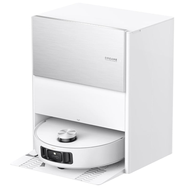 Dreame Aqua10 Roller robotizētais putekļsūcējs, 30 000 Pa, AquaRoll™ mitrā uzkopšana, 100 °C pašattīrīšanās, 6 cm šķēršļu pārvarēšana, 6400 mAh, LiDAR, balts