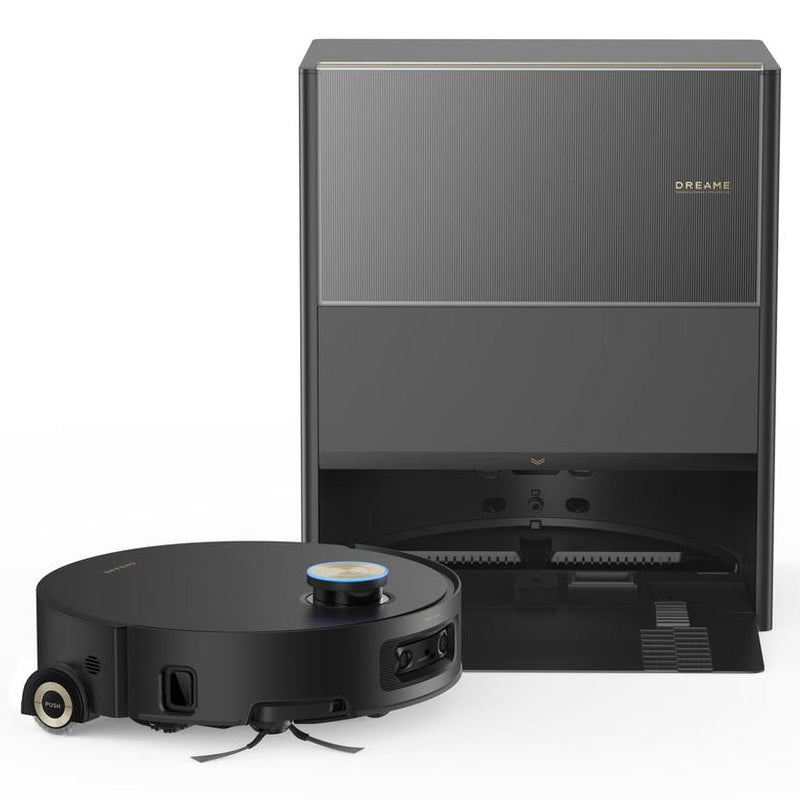 Dreame Aqua10 Ultra Roller Complete robotizētais putekļsūcējs ar sauso un mitro uzkopšanu, 30 000 Pa, AquaRoll™ rullītis, 100 °C mopu mazgāšana, LiDAR navigācija, AI šķēršļu atpazīšana, 6400 mAh, automātiskā dokstacija, melns